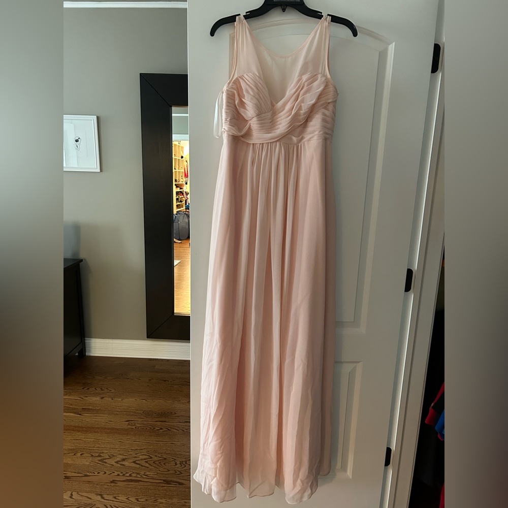 Brideside light pink maternity bridesmaid dress